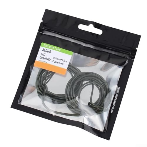 Carp Fishing Silicone Tubing 1.5m, Green, 0.5/0.8mm, 1pc