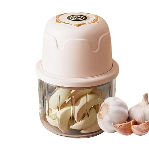 Picadora de ajo eléctrica,Picadora de cebolla eléctrica,Trituradora de frutas | Licuadora vegetal recargable sin cuerda del picador del procesador de alimentos pequeño 350ml para los alimentos para be