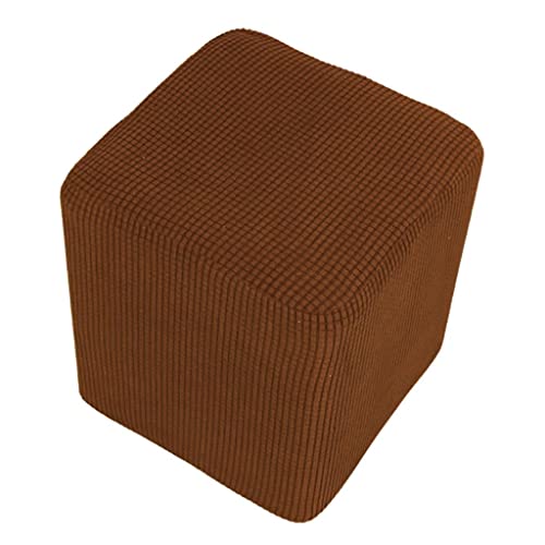 Funda de taburete otomano elástica lavable antimanchas para salón rectangular 2