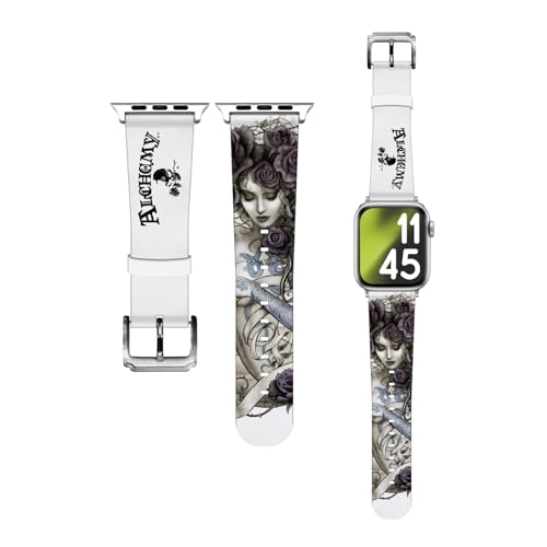Bracelet cuir véritable Alchemy Gothic pour remplacer le silicone Apple Watch