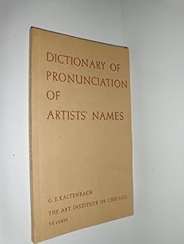 Paperback Dictionary of pronunciation of artists' names Book