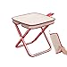 GRUKFE Portable Stool, 13 Inch Small Folding Stool for Adults, Ultralight Black Camping Stools for Hiking and Fishing, Hold Up to 265 LBS (Red)