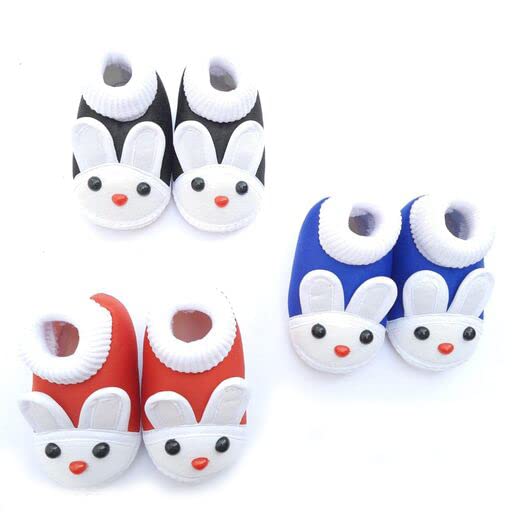 Kids Choice Plain Rabbit Cute Face Baby Shoes for Boys and Girls with Anti-Slip Sole (3-12 Months) - Combo of 3 (B09VLJBBWB) Amazon Price History, Amazon Price Tracker