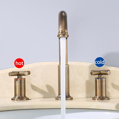 Robinet lavabo 3 trous mitigeur haut de gamme avec bec orientable et double commande de précision - 5