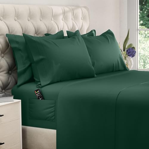 Image of DREAMCARE Queen Sheets - 6 pcs Breathable Cooling Sheets Queen - up to 21 inch