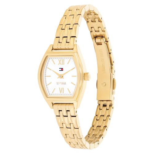 Image of Tommy Hilfiger Norah with White Dial Gold Stainless Steel Strap Watch for Women - TH1782870