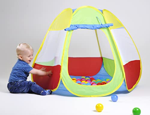Knorrtoys 55323 - Bällebad Bellox inklusive 50 Bälle, Spielzelt, bunt, 100 x 100 x 90 cm