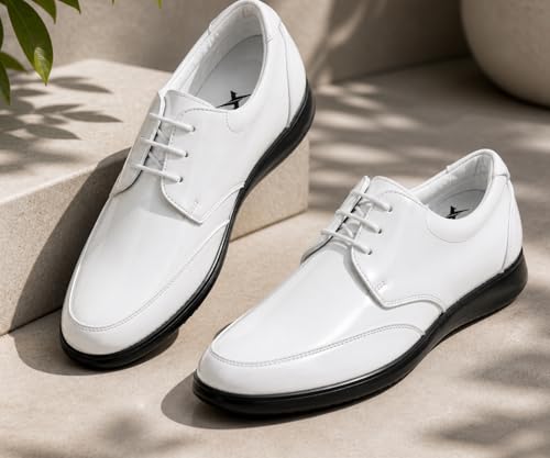 Image of Kraasa Men's Formal Lace-Up Shoes | Vegan Leather Upper | Airmix Sole | High Cushioning | Lightweight & Comfortable Office Dress Shoes
