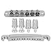 Electric Guitar Bridge, Standard 12 String Size Guitar Bridge Full Set Bridge Tail Stud Zinc Alloy Silver Guitar Parts Accessories
