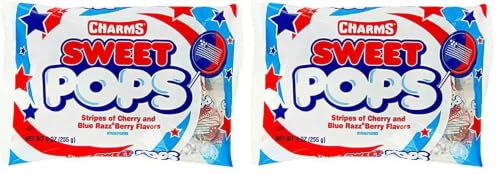 Patriotic USA Flag Charms Sweet Pops, 9 oz. Bag,Red, White and Blue,15 Count (Pack of 2) image 4