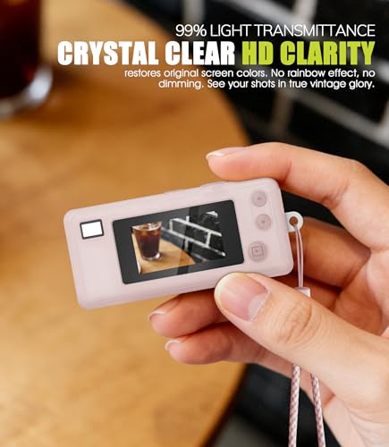 Funda rosa para cámara digital Kodak CHARMERA con protectores miniatura 4