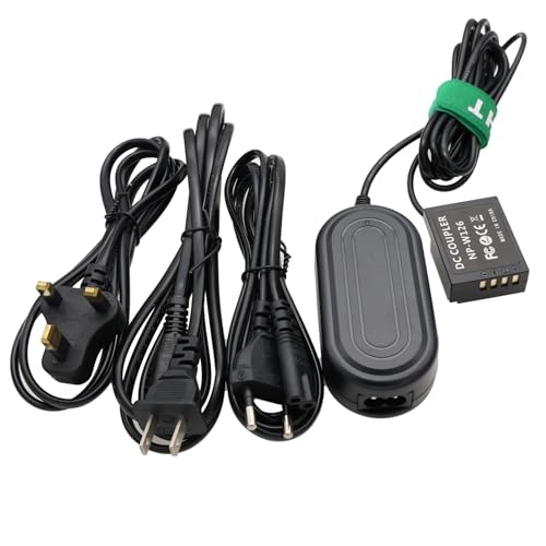 Adaptador de corriente NP-W126 para Fuji X-T30 X-T20 X-E2 FinePix cable alimentación