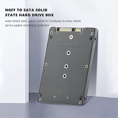 Caja externa para SSD M.2 NGFF a SATA 2.5 pulg 8mm negra miniatura 3