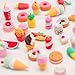 CLOCK KING 30Pcs 3D Food Erasers for Kids, All are Food Styles, Random Desktop Pets Toys Gifts, Mini Puzzle Classroom Rewards, Kids Party Favors Back to School Supplies