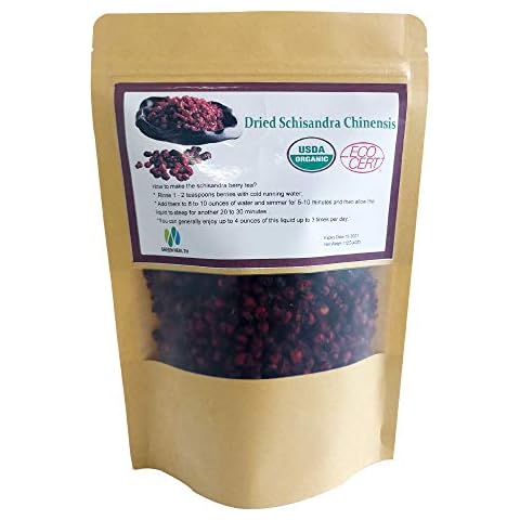 Nature Organic Schisandra Berries Dried Loose Bulk Herbs Schisandra Chinensis （Wu Wei Zi）Tea, 1 pcs, 4 Ounce (Pack of 1) Cover