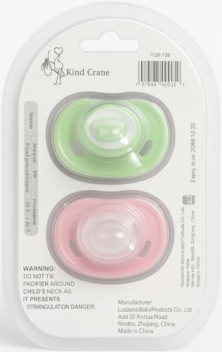 Image of Cartoon Animal Baby Toddler & Children Natural Shaped Orthodontic Pacifier /Binky (Cat and Panda Variety Pack)
