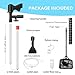 EnQYclia Fish Tank Vacuum Gravel Cleaner - 10Pcs Aquarium Vacuum Gravel Cleaner - Fish Tank Cleaner, Gravel Vacuum for Aquarium with Aquarium Thermometers and Fish Net