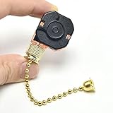 Tamaño: 38 x 26 x 18 mm. Interruptor de ventilador de techo con interruptor de cadena de 3 velocidades y cero parada, 4 cuerdas, ventilador de techo, regulador de velocidad, 1 unidad (tipo L321)
