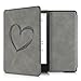 Produktbild kwmobile Schutzhülle kompatibel mit Amazon Kindle Paperwhite (11. Gen - 2021) - Hülle Kunstleder eReader - Herz Brush Grau