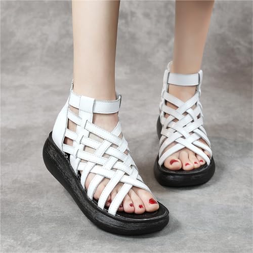 Shoes Wedges Sandals Vintage Open Toe Cross Platform2