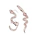Gnoce Schlange Ohrringe Silber 925 hängend Rose Gold Ohrringe Ohrschmuck Mit Zirkonia Schmuck Geschenk für Damen Ehefrau Geburtstag