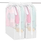 Kleidung Staubabdeckung Kleid-Klage-Mantel-Staub-Schutz-Abdeckung Kleiderschrank Aufbewahrungstasche Wiederholt Transparente Fenstergestaltung Praktische Staubdichtes-60x30x90cm Gebraucht Staubbeutel