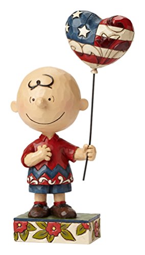 Enesco Jim Shore Peanuts Patriotic Charlie Brown Figurine, 9