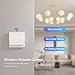 Thinkbee Funkschalter 230V ohne Batterie, selbstversorgender Funk Lichtschalter Set, drahtloser Licht Schalter zum Kleben/Schrauben, 433 MHz, bis 200 m, kabelloser Wandschalter für Lampe,nicht dimmbar