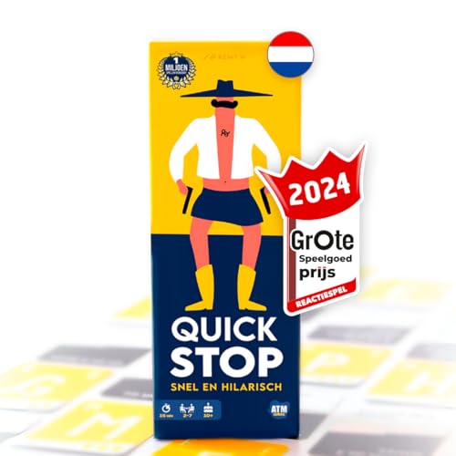 QUICKSTOP – Het ultieme kaartspel voor snelle denkers & grappige momenten | Familie- & Partyspel | Vanaf 10 Jaar | 2–7 Spelers | 30 min | Compact Reisspel voor Elke Gelegenheid