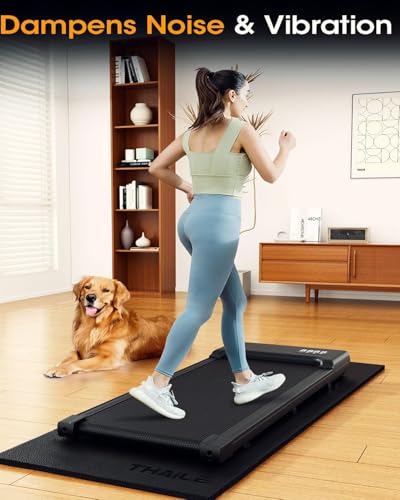 Image of THAILE Large Exercise Mat, 7'x5' /6'x4' /8'x6' /10'x6', 8mm PVC Workout Mat