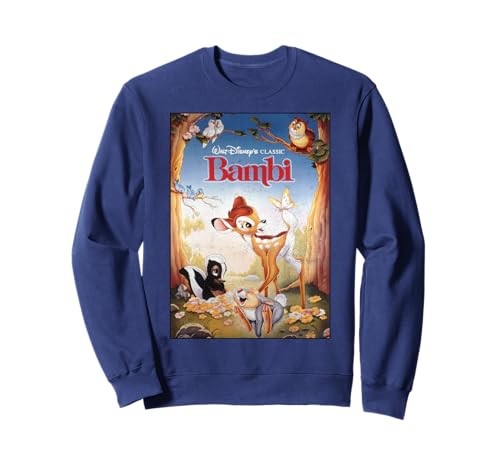 Sweatshirt Disney Bambi poster amitié pour femme vêtement décontracté gris