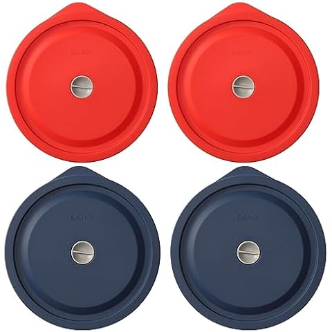 Lids Replacement for Pyrex 7402-PC 7 Cup Glass Bowls Round Containers 4 Pack Cover