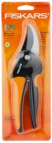 Image of Fiskars Bypass Pruning Shears, 5 /8 inch Cut Capacity Garden Clippers, SoftGrip (Pack of 6)