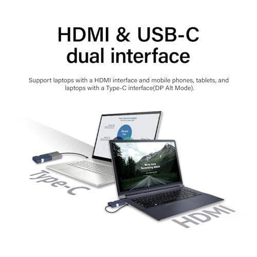Image of GK Cast Transmitter, 2-in-1 Interface Adapter, Supports HDMI and USB C Devices. (Grey - Transmitter)