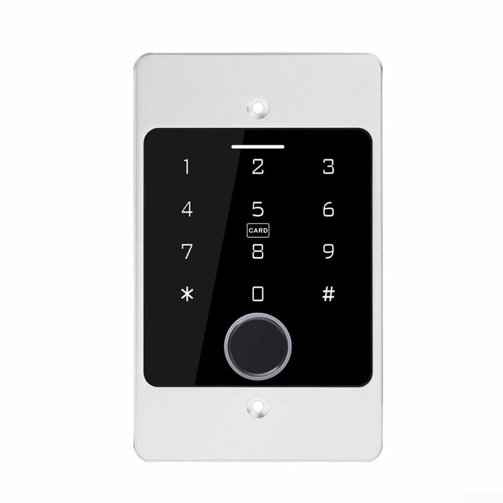 Dispositivo de seguridad biométrico impermeable con bloqueo de huellas dactilares IP66 para exteriores (plata)