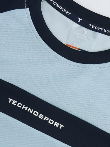Image of TECHNOSPORT Boy's Polyester Slim Fit Crew Neck Half Sleeve T-Shirt with Technocool+, Anti Microbial Propeties for Sports and Regular Use