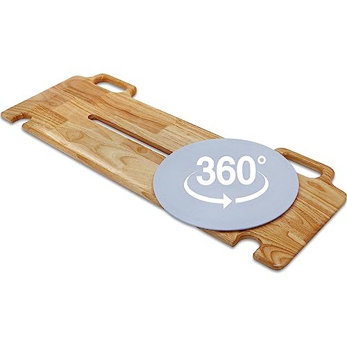 Transfer Board Patient Slide Assist Device for Transferring Patient Elderly, and Disabled from Wheelchair to Bed, Toilet, Bathtub, Car Wooden Sliding Boards Platform (33\" x 12 x 0.8\") - Thumbnail 7