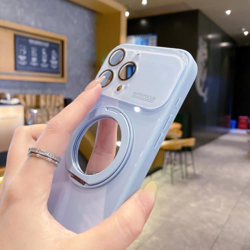 Coque de protection pour iPhone 15 magnétique support miroir violet - 6
