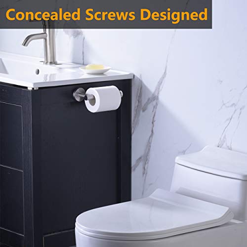 Nolimas Brushed Nickel Toilet Paper Holder Sus304 Stainless Steel Half Open Round Silver Wall Mounted Rustfree Bathroom Hotel 5 Inch Tp Holder Kitchen Washroom Tissue Roll Dispenser #TOP1