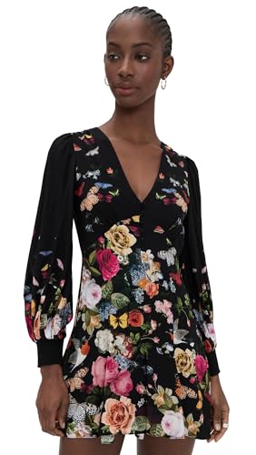 alice + olivia Womens Irene Mini Dress Solar Strength Black 0