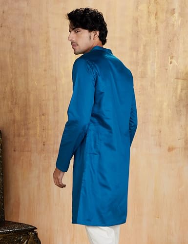 Image of Amazon Brand - Symbol Men Festive Embellished Long Kurta (Regular Fit)