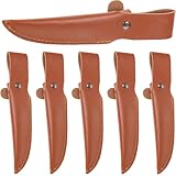 INOOMP 6 Stück Pu Leder Messerschutzhüllen Schneidschutz Praktische Schutzhüllen für Messer Beim Camping und Outdoor Gebrauch Zufälliger Stil