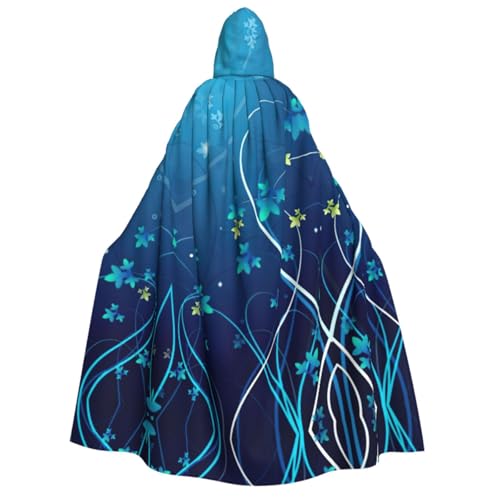 Cape à capuche bleue vêtement de cosplay et carnaval unisexe 140 cm