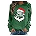 Yowablo Pull à Manches Longues Sweat imprimé Hauts Chemisier col Rond Chirstmas Femmes décontracté Chemisier pour Femmes Chemises Boutonnées Surdimensionnées pour Femmes Taille Plus