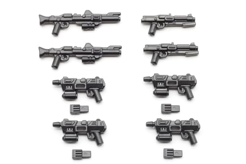 BricksStuff BrickArms Clone Trooper Commando - Juego de armas de 8 piezas para minifiguras, réplicas precisas de la era de la Guerra Clon | Alta calidad | Fabricado en Estados Unidos