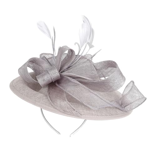 Bibi à plumes de mariage confectionné pour tenue de course derby chic
