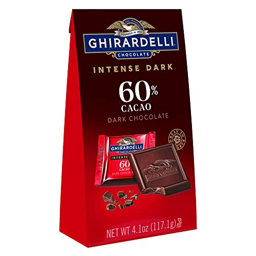 Image of GHIRARDELLI Intense Dark Chocolate Squares, 60% Cacao, 4.1 Ounce (Pack of 6)