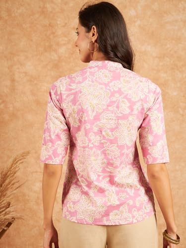 Image of Modeve Women Cotton Top for Summer