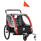 Aosom 3-in-1 Walk/Jog/Ride Child Baby Bike Trailer for Kids...