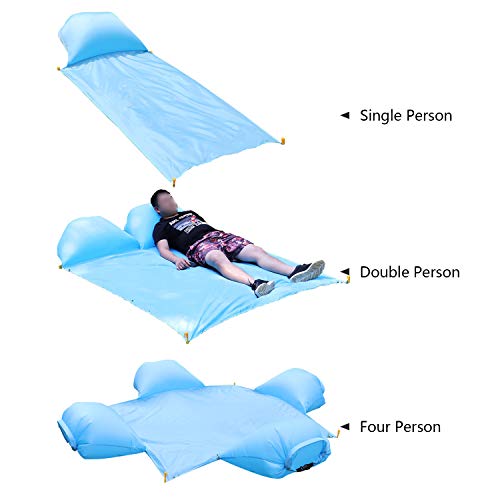 Festnight Cobertor de piquenique dobrável Cobertor de praia com travesseiro inflável Encosto de cabe